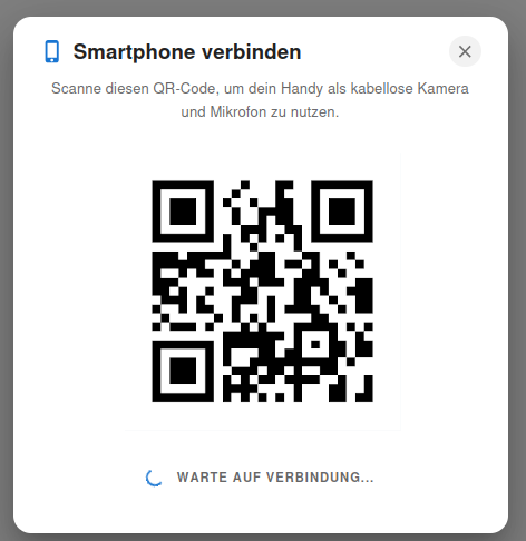 Upload-Menü im Eingabefeld